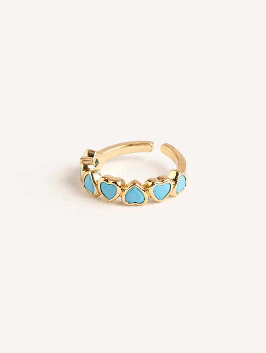 Anillo heart azul