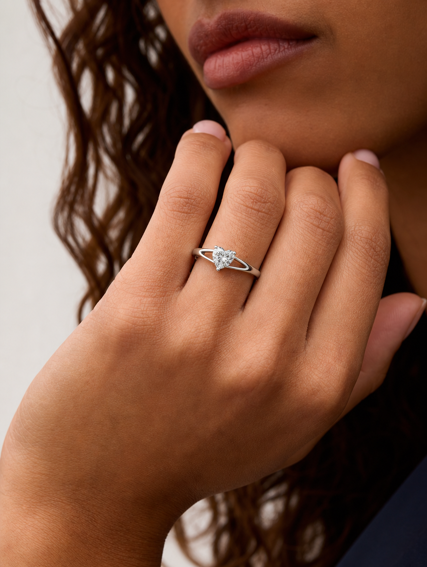 Anillo Heart Gem