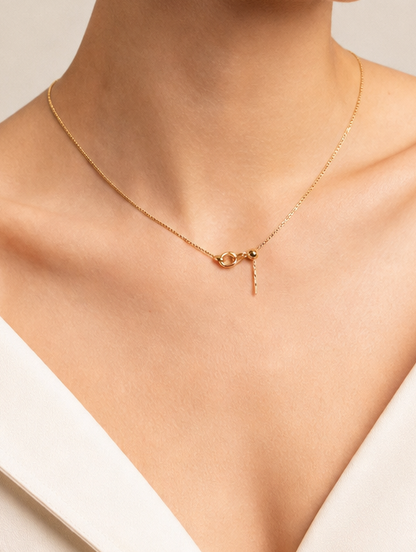 Cadena lisa dorada ajustable