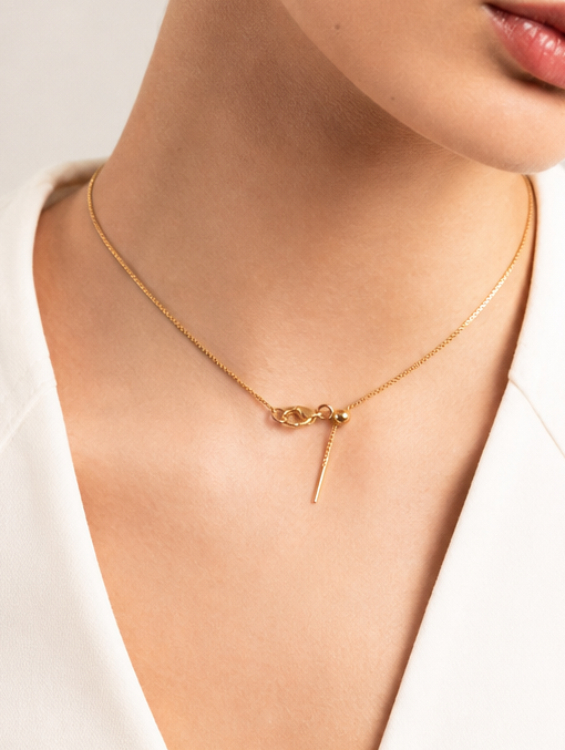 Cadena lisa oro rosa ajustable