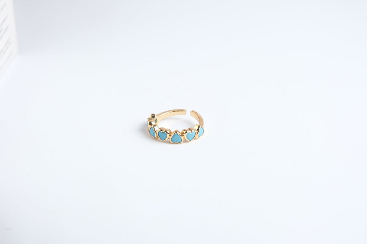 Anillo heart azul
