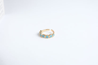 Anillo heart azul